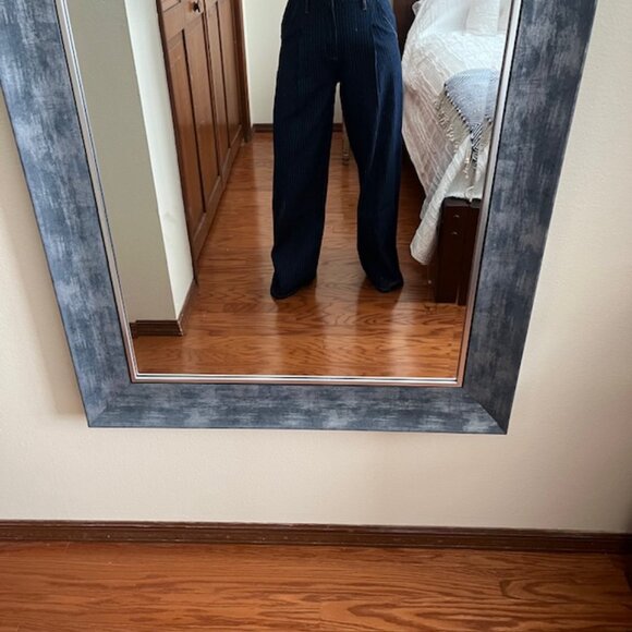 Forever 21 Pinstripe Jeans High Waist Huge Wide Legs Size 27. Like New. - Picture 7 of 7